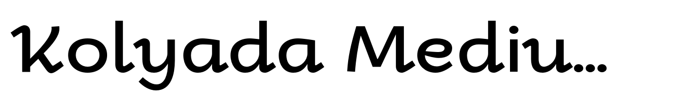 Kolyada Medium Italic